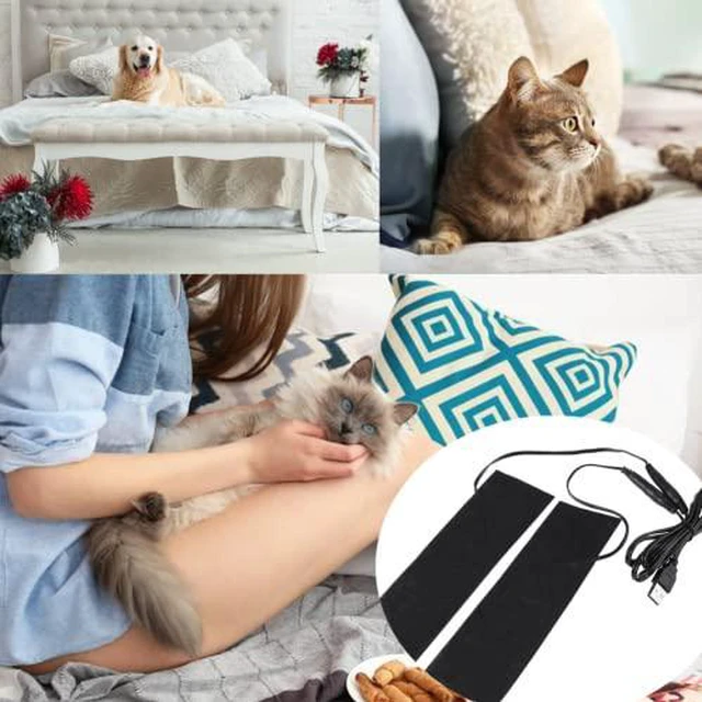 Alt view image 2 of 6 - Portable Heating Pad 1 Pair Black USB Carbon Fiber Heating Mat 5V Electric Heating Film Heater Pads Heating Film Heat Pad for Warming Feet Knee Washable 35-50