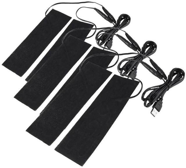 Main image of Portable Heating Pad 1 Pair Black USB Carbon Fiber Heating Mat 5V Electric Heating Film Heater Pads Heating Film Heat Pad for Warming Feet Knee Washable 35-50 (Pack of 3)