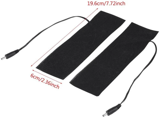 Alt view image 3 of 6 - Portable Heating Pad 1 Pair Black USB Carbon Fiber Heating Mat 5V Electric Heating Film Heater Pads Heating Film Heat Pad for Warming Feet Knee Washable 35-50