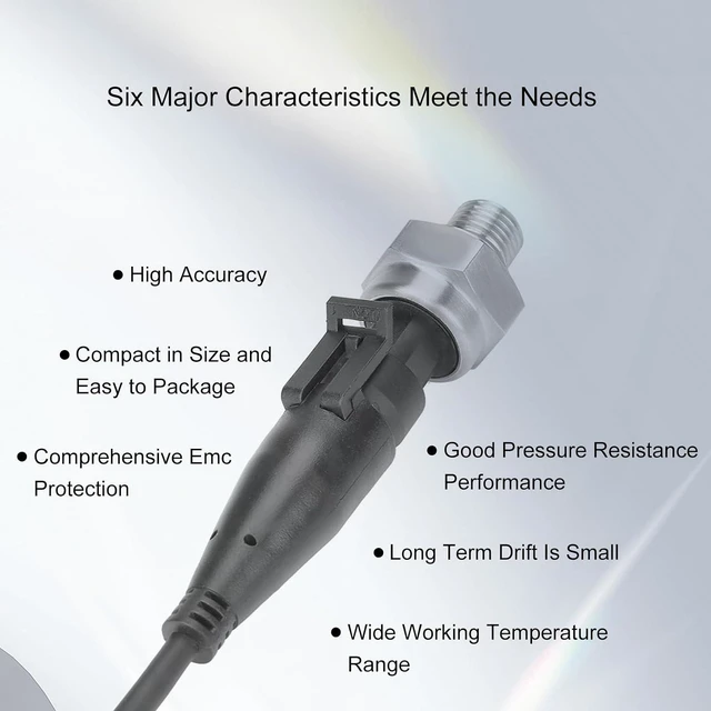 Alt view image 3 of 6 - Pressure Sensor G1/4 Pressure Transducer Sensor Pressure Gauge Transduce Input 5V Output 0.5-4.5V / 0-5V Pressure Transmitter for Water Gas Oil (0-80PSI)