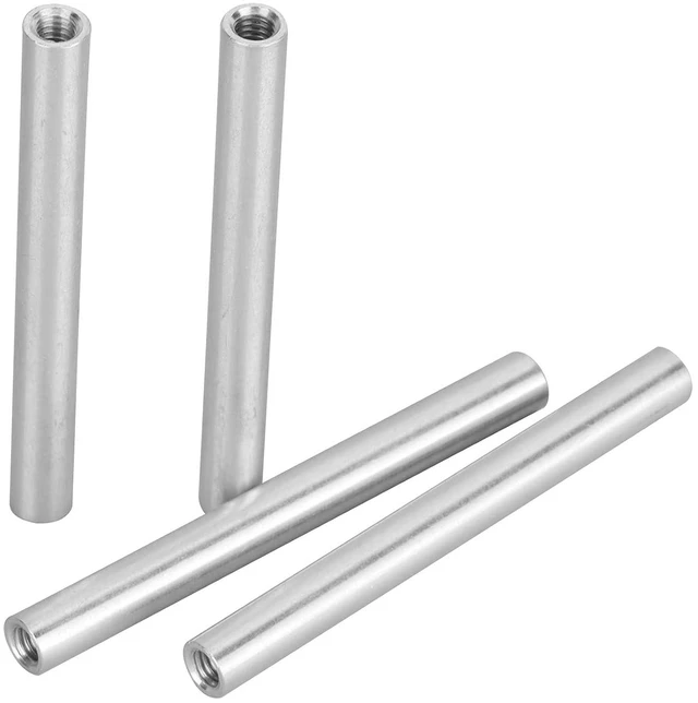 Main image of 4PCs Aluminum Standoffs Round Tube Extension Support Round Sleeve Connector Rod Bar Stud Tube Nut M4 x 0.7mm Female Threads 60mm Length Robotics Accessories Round Coupling Nut