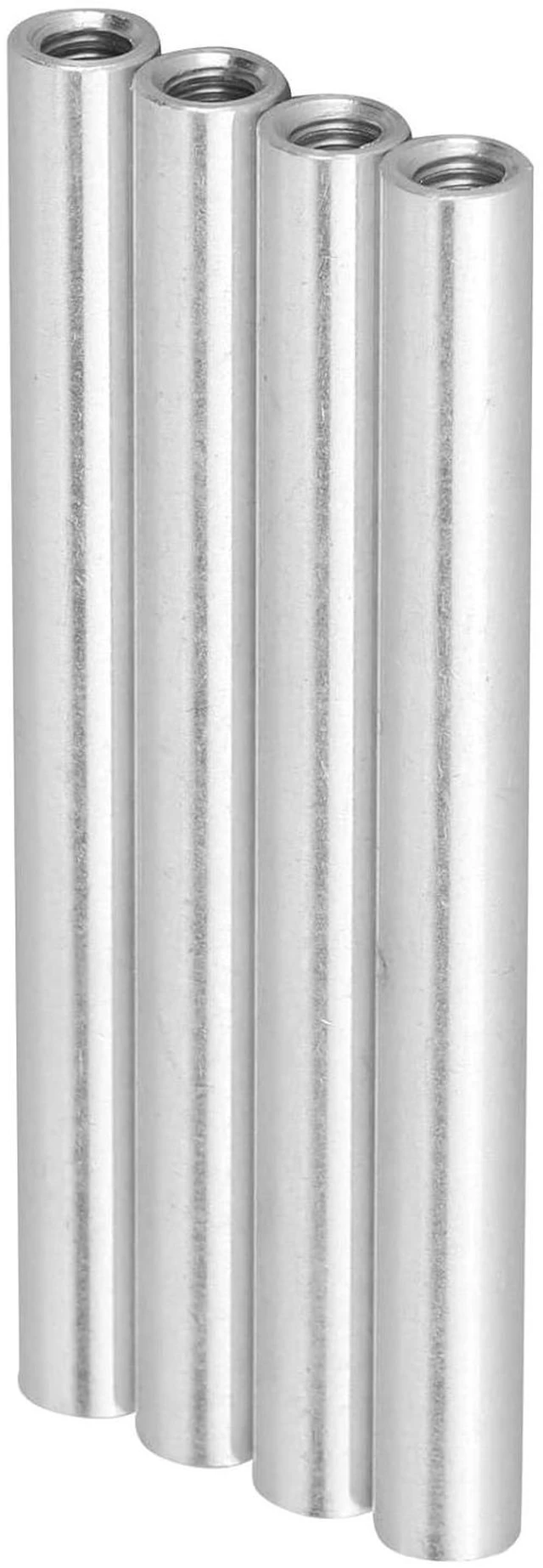 Alt view image 5 of 6 - 4PCs Aluminum Standoffs Round Tube Extension Support Round Sleeve Connector Rod Bar Stud Tube Nut M4 x 0.7mm Female Threads 60mm Length Robotics Accessories Round Coupling Nut