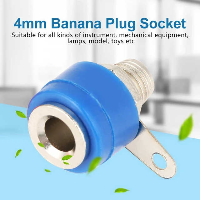 Alt view image 4 of 6 - 20 Pcs 4mm Banana Socket Plug Mixed Color Test Probes Speaker Terminal Binding Posts Banana Plug Jack Socket Connector 4mm Panel Mount Banana Socket