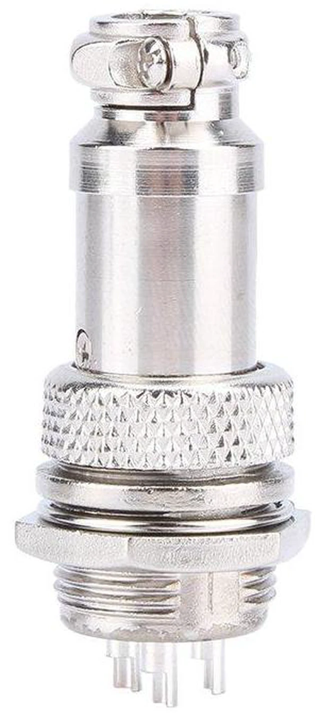 Alt view image 6 of 6 - 1 Set GX16 3Pins Aviation Plug Socket 3 Pin Screw Type Male Female Metal Aviation Wire Connector Panel Connector 400V 5A