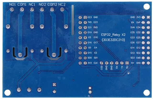 Alt view image 5 of 6 - 2 Channel 5V Relay Module ESP 32 4M Byte Flash Large Capacity Programmable Relay Board for Secondary Development Learning DC5-60V