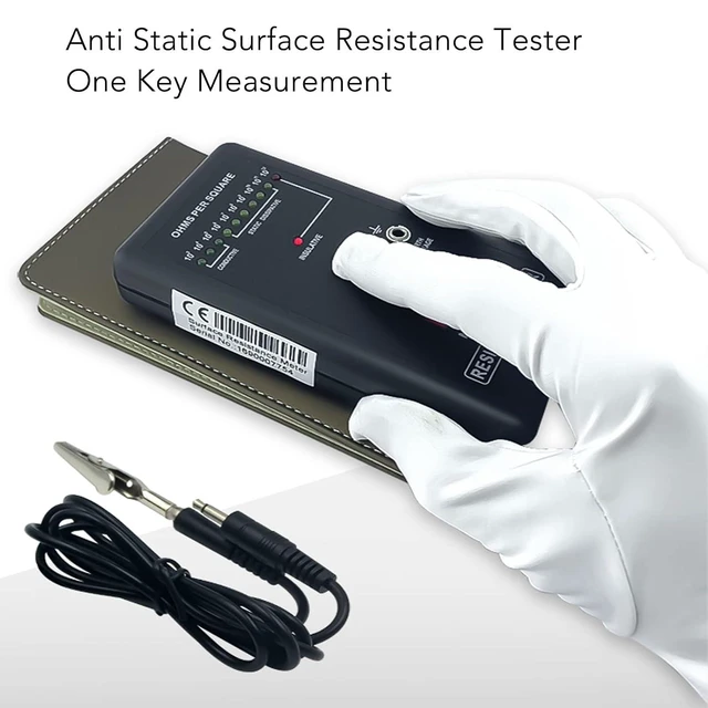 Alt view image 4 of 6 - Digital Static Electricity Tester - Precise Measuring Instrument Electrostatic Analyzer Self Calibration Resistivity Tester