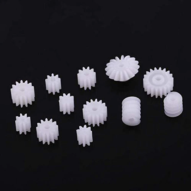 Alt view image 6 of 6 - Walfront 26pcs Plastic Spindle Gear Set 2MM/2.3MM/3MM/3.17MM/4MM Motor Gear Assortment Kit for DIY Robot Car Model Hobby Craft Replacement Parts for 130/180/280/370 Motors
