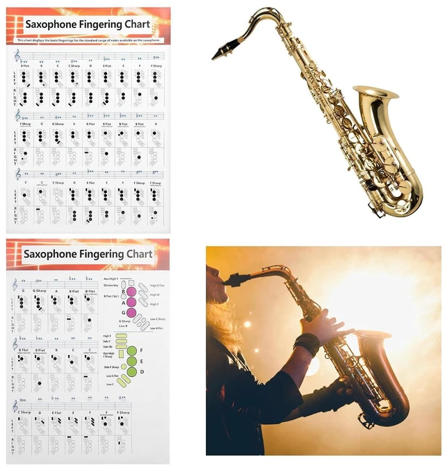 Alt view image 4 of 6 - Saxophone Fingering Chart Poster Alto Sax Fingering Chart Basics Exercise Comparison Table Standard Note Range Portable Coated Paper Beginners Sax Coated Paper Saxophone Chords Poster