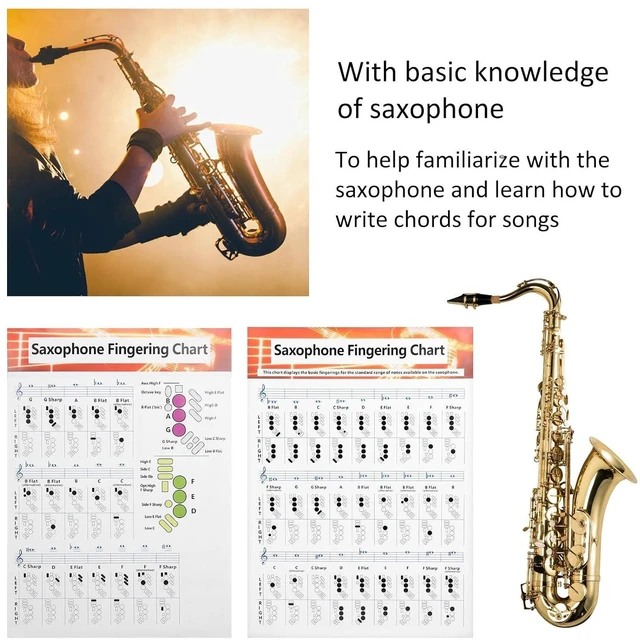 Alt view image 5 of 6 - Saxophone Fingering Chart Poster Alto Sax Fingering Chart Basics Exercise Comparison Table Standard Note Range Portable Coated Paper Beginners Sax Coated Paper Saxophone Chords Poster