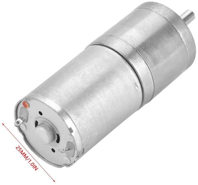 Alt view image 2 of 6 - 25GA-370 DC 12V Micro Motor Speed Reduction Geared Motor Metal Gear Micro Motor for Electronic Lock Outer Diameter 25 mm/1.0in(200RPM)