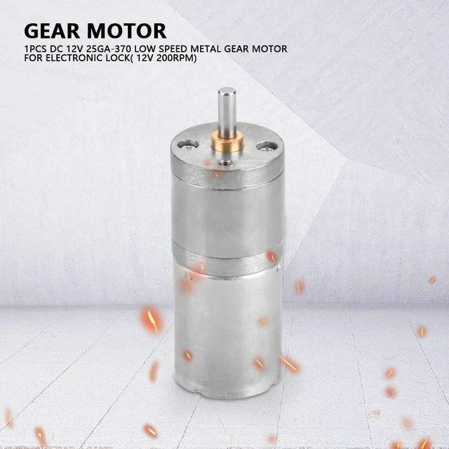 Alt view image 5 of 6 - 25GA-370 DC 12V Micro Motor Speed Reduction Geared Motor Metal Gear Micro Motor for Electronic Lock Outer Diameter 25 mm/1.0in(200RPM)