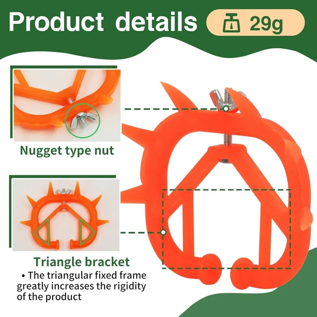 Alt view image 4 of 6 - 5PCS Cow Nose Ring Farm Livestock Animal Weaner Red Plastic Calf Weaning Nose Rings Spiked Preventing Milk Suckling Farm Livestock Equipment