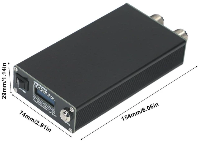 Alt view image 2 of 6 - at 100M Pro Tuner Power Standing Wavemeter 1.8mhz to 30mhz for Any Radio Station and with 3300mAh Lithium Battery OLED Display Portable
