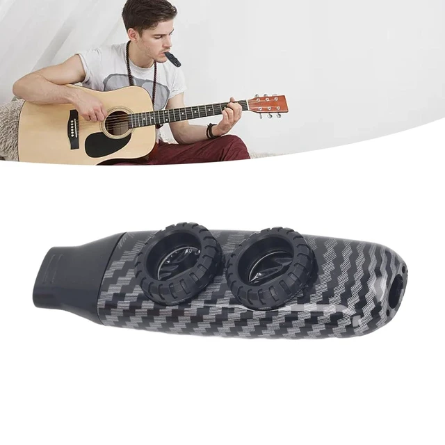 Alt view image 3 of 6 - Flute Kazoo Flute Adjustable Tone ABS Wind Instrument Dual Hole Circular Diaphragm for Camping Hiking (Striped)