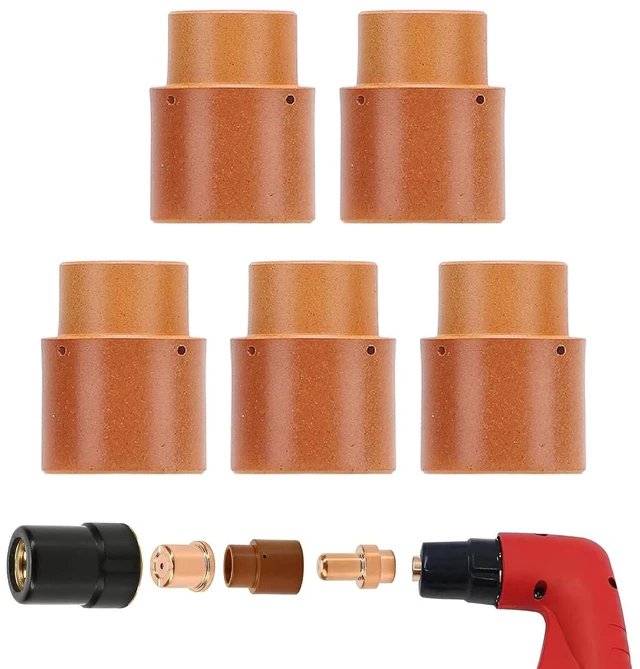 Alt view image 4 of 6 - WALFRONT 5Pcs Plasma Cutting Swirl Ring Tips Plasma Consumables for Versa Cut 40 60 CB50 CB70 (PE0007)