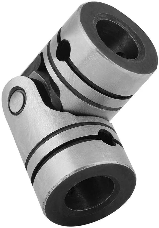 Alt view image 2 of 6 - Walfront Universal Joint 12mm, Universal Steering Shaft U Joint Coupler, Rotatable Steel Motor Connector Shaft Coupling (12×23×52mm)