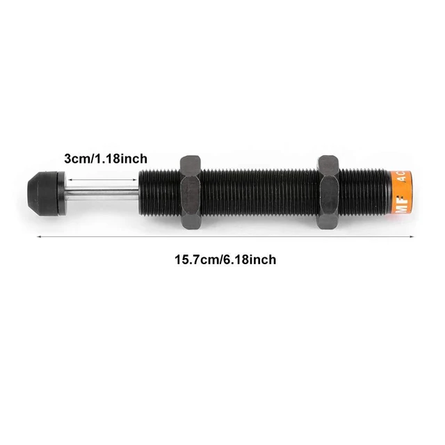 Alt view image 2 of 6 - Walfront Pneumatic Shock Absorber Oil Pressure Absorber AC2030-2 M20 X 30mm Stroke Mechanical for Pneumatic Air Cylinder