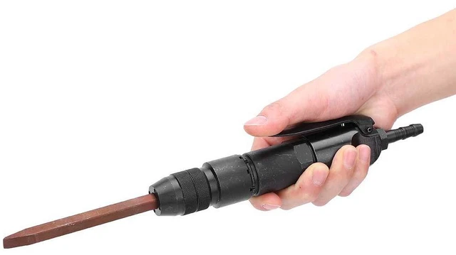 Main image of Pneumatic Air Hammer Kit with PT1/4in Hex Shank Chisel Set Heavy Duty for Rust Removal Metal Cutting Chipping Tamping Industrial CZ1 Model Includes Tamper Point and Shovel