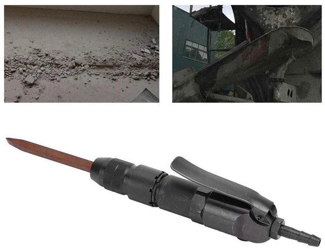 Alt view image 2 of 6 - Pneumatic Air Hammer Kit with PT1/4in Hex Shank Chisel Set Heavy Duty for Rust Removal Metal Cutting Chipping Tamping Industrial CZ1 Model Includes Tamper Point and Shovel