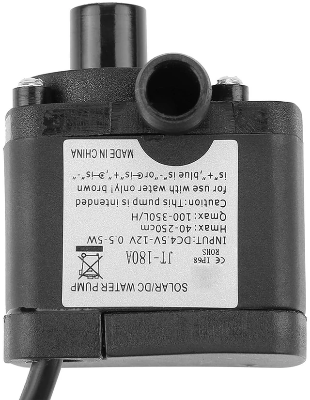 Alt view image 5 of 6 - Mini DC 12V Brushless Submersible 350L/H JT-180A-12 Brushless Motor for Fish Water Cooling