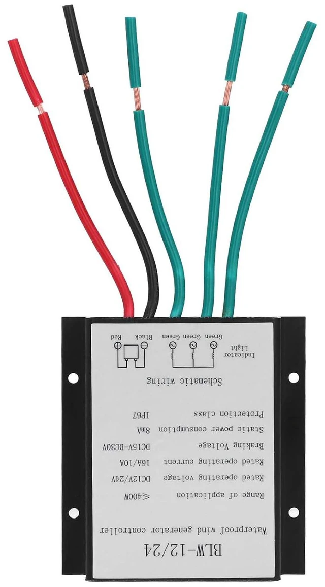Alt view image 3 of 6 - Wind Turbine Charging Controller High Efficiency IP67 10-16A DC12/24V Aluminum Alloy Generator Controller (for Wind Turbine)