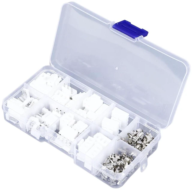 Alt view image 5 of 6 - 120PCS VH3.96 Connector Kit 3.96mm Pitch 2P-4P Terminal Block Connector Set with Housing Plug Straight Pin Socket Screw for Wire to Board Connection DIY Electronics