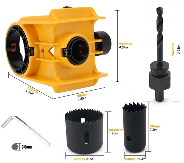 Alt view image 2 of 6 - WALFRONT Door Lock Installation Kit Carbon Steel Door Lock Hole Saw with Drill Rod and Wrench