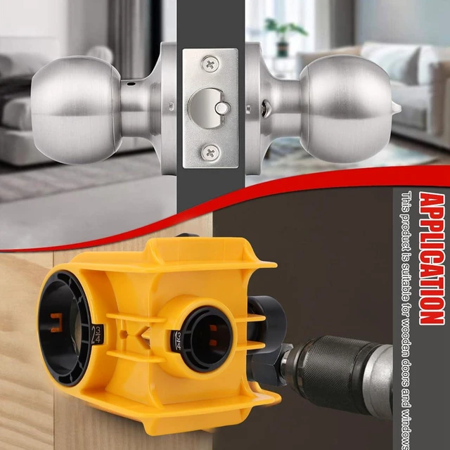Alt view image 4 of 6 - WALFRONT Door Lock Installation Kit Carbon Steel Door Lock Hole Saw with Drill Rod and Wrench