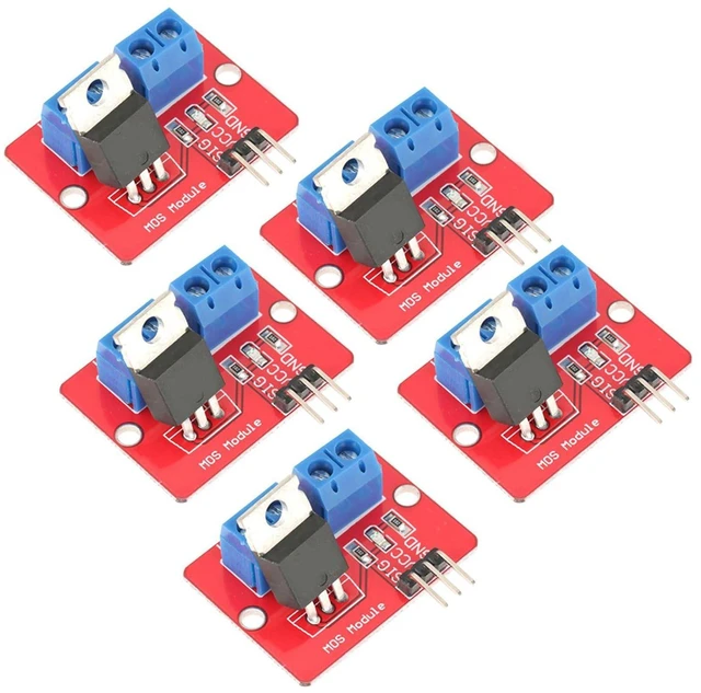 Main image of 5 Pcs 3.3V/5V MOSFET Driver Module PWM Output Driving Boards Output 0-24V for