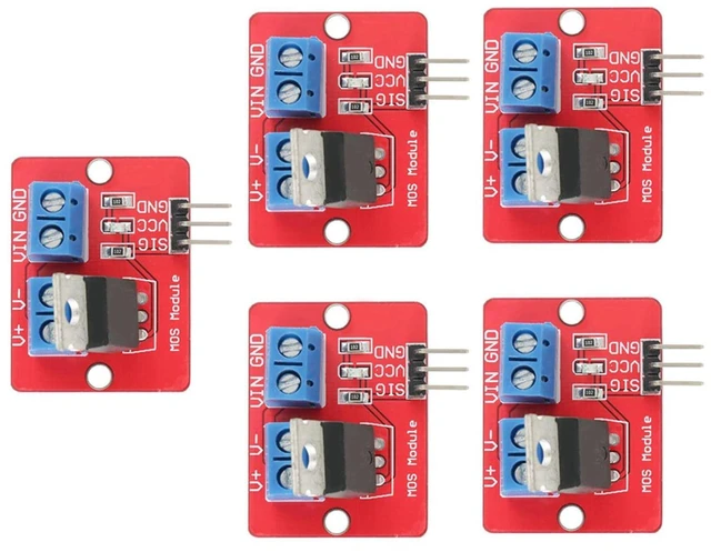 Alt view image 2 of 6 - 5 Pcs 3.3V/5V MOSFET Driver Module PWM Output Driving Boards Output 0-24V for