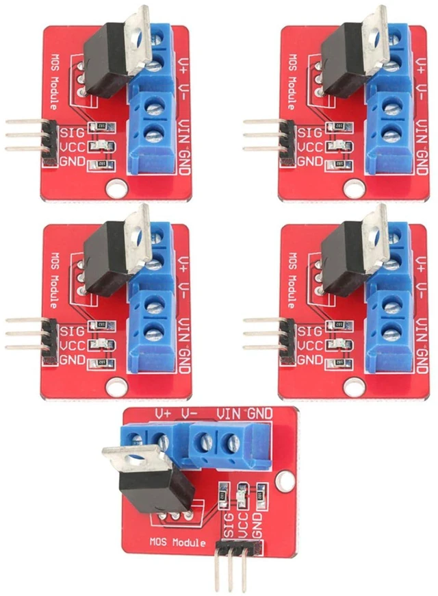 Alt view image 3 of 6 - 5 Pcs 3.3V/5V MOSFET Driver Module PWM Output Driving Boards Output 0-24V for