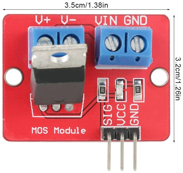 Alt view image 4 of 6 - 5 Pcs 3.3V/5V MOSFET Driver Module PWM Output Driving Boards Output 0-24V for