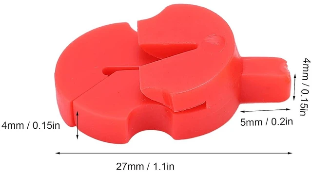 Alt view image 3 of 6 - 8 Pack Violin Practice Mute Soft Rubber Tourte Style Mutes for 4/4 3/4 1/2 Violins - Portable Sound Reducer for Quiet Practice, Includes Black Red Yellow Khaki