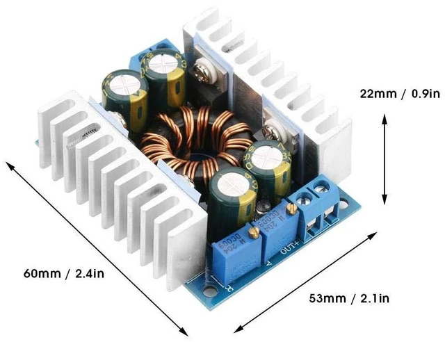 Alt view image 2 of 6 - 5-30V to 1.25-30V DC Step Up/Down Power Module - Buck-Boost Converter Voltage Regulator