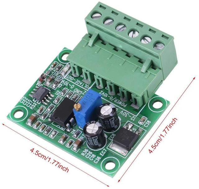 Alt view image 2 of 6 - 0-10KHz to 0-10V Frequency to Voltage Converter Module F/V Digital to Analog Board for Switching PLC and VFD Inverter PWM to Voltage Digital Analog Board