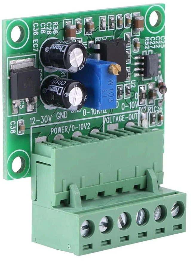 Alt view image 4 of 6 - 0-10KHz to 0-10V Frequency to Voltage Converter Module F/V Digital to Analog Board for Switching PLC and VFD Inverter PWM to Voltage Digital Analog Board