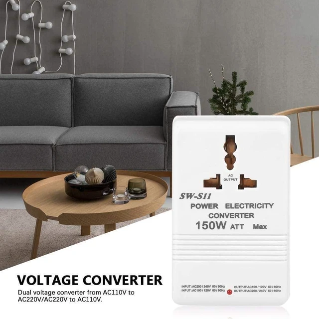 Alt view image 4 of 6 - Voltage Converter SW-S11 150W Step-Up Step-Down Voltage Converter Channel Transformer Universal Power Adapter 220V-110V 110V-220V World Travel Worldwide Plug Adapter CN Plug