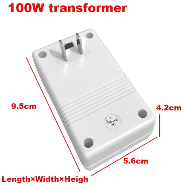 Alt view image 5 of 6 - WALFRONT SW S12 Power Converter, 2 Way 110V to 220V Voltage Transformer, 100W Wide Range Foreign Electricity Converter for Home Appliances, US Plug