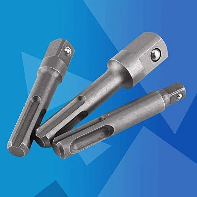 Alt view image 6 of 6 - SDS Plus Bits Adapter 1/4" Hex Socket Adaptor to 1/4" 3/8" 1/2" Impact Socket Adapter Set for Screws/Nuts/Any Drill and Handheld Driver 4 PCS