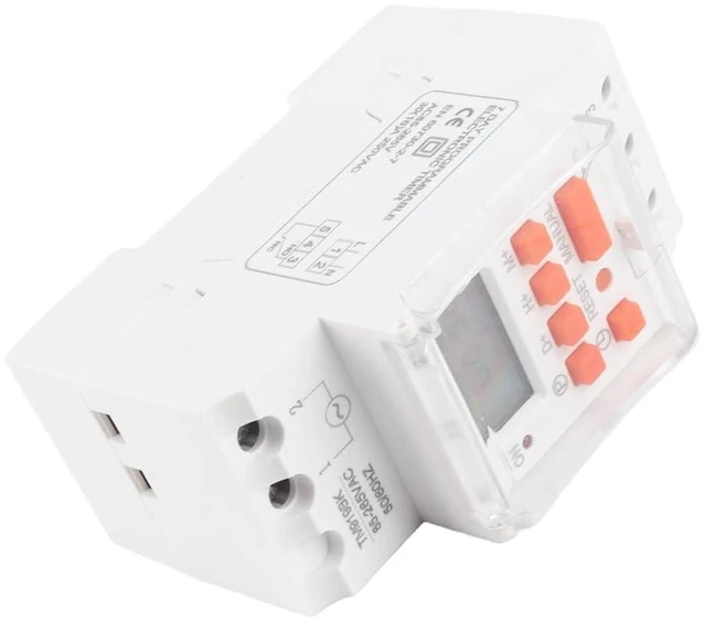 Alt view image 2 of 6 - AC 85-265V 30A Timer Switches TM919BK Digital Timer 24Hours 7Days Programmable Countdown LCD Display 16 On/Off Settings 35mm DIN Rail