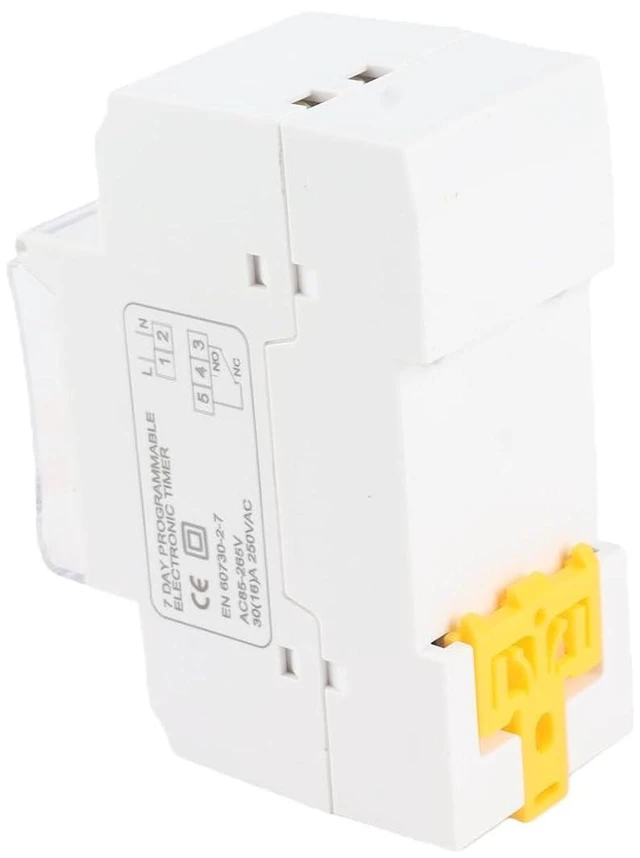 Alt view image 3 of 6 - AC 85-265V 30A Timer Switches TM919BK Digital Timer 24Hours 7Days Programmable Countdown LCD Display 16 On/Off Settings 35mm DIN Rail