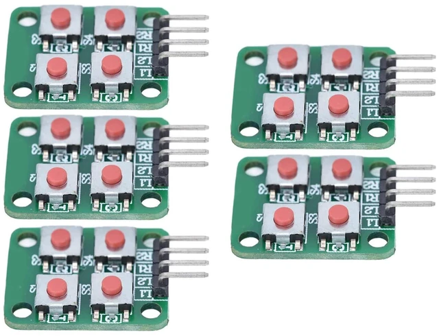 Main image of 5PCS Array Keyboard Module 2x2 Scan Buttons Keyboard Module 4 Keypad Module Push Button Switch Module for Electrical Control