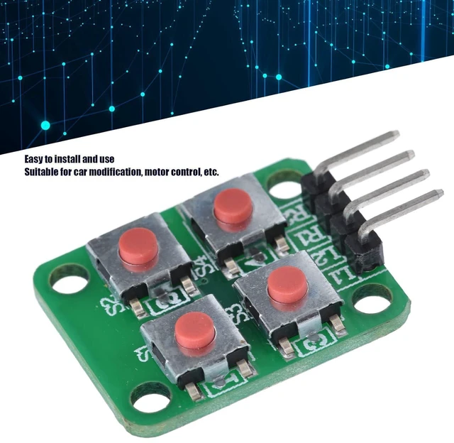 Alt view image 5 of 6 - 5PCS Array Keyboard Module 2x2 Scan Buttons Keyboard Module 4 Keypad Module Push Button Switch Module for Electrical Control