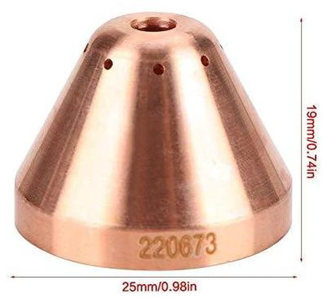 Alt view image 2 of 6 - 5pcs Plasma Consumables 220673 Plasma Cover Fit Plasma Cutter Torch 0.2-0.8MPa Plasma Cutting Torch Consumable