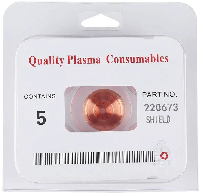 Alt view image 4 of 6 - 5pcs Plasma Consumables 220673 Plasma Cover Fit Plasma Cutter Torch 0.2-0.8MPa Plasma Cutting Torch Consumable