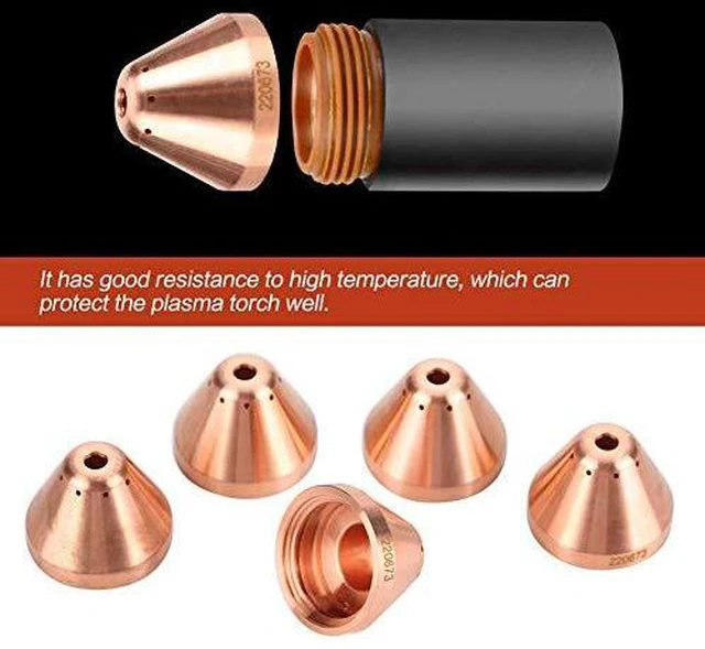 Alt view image 5 of 6 - 5pcs Plasma Consumables 220673 Plasma Cover Fit Plasma Cutter Torch 0.2-0.8MPa Plasma Cutting Torch Consumable