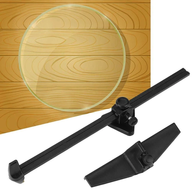 Alt view image 4 of 6 - Professional Glass Cutter Tool Adjustable Circle and Strip Cutting System with Carbide Wheels for Stained Glass, 3-30cm Width & 8-60cm Diameter Range