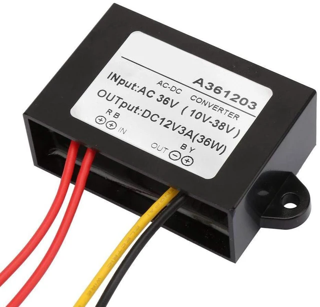 Alt view image 3 of 6 - Power Converter Voltage Regulator 36V AC to 12V DC 3A for Car DC Power Module