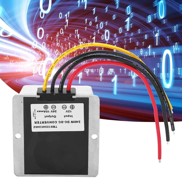 Alt view image 5 of 6 - TBS1224C240Z 24V 10A Boost Converter, DC Step Up Voltage Regulator 10-16V to 24V 240W Power Supply Module for LED Strip, Fan, Camera, Car Navigation System, IP68 Waterproof