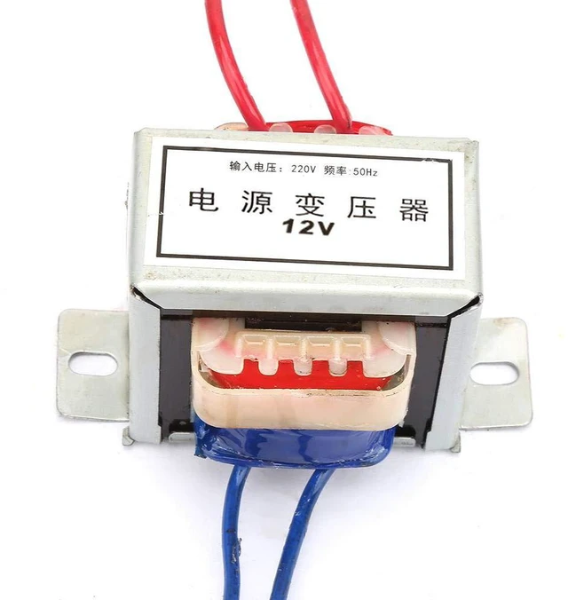 Alt view image 3 of 6 - AC 12V Output Voltage 12W Input 220V 50Hz Step Down Voltage Convertor Power Transformer EI Full Copper Wire Single Power Transformer